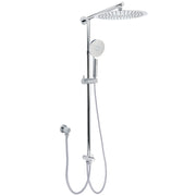 WELS Chrome Round Large 12" Rain Shower Head 3 Modes Handheld Wall Arm Rail 2in1 Set V1233-HR002M4CSC842KSR112