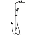 Matt Black 2in1 Set 8" Square Thin Shower Head Handheld Adjustable Silding Rail Arm V1233-HS002M4CBSC842BKSS108B