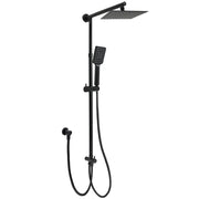 Matt Black 2in1 Set 8" Square Thin Shower Head Handheld Adjustable Silding Rail Arm V1233-HS002M4CBSC842BKSS108B