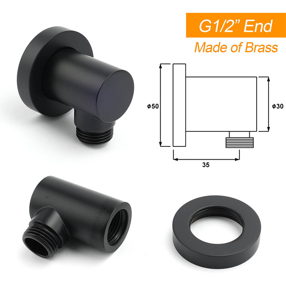 WELS Matt Black Dual Shower Large 12" Square Head Handheld Adjustable Silding Rail Set V1233-HS002M4CBSC842BKSS112B