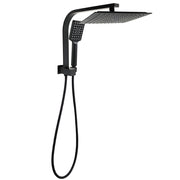 WELS Matt Black 10" Rain Shower Head 3 Mode Handheld Gooseneck Arm Diverter 2in1 Set V1233-HS002M4CBSS1001BA702B