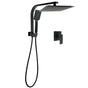 WELS Matt Black 10" Rain Shower Head 3 Mode Handheld Gooseneck Arm Diverter 2in1 Set Mixer V1233-HS002M4CBSS1001BA702BKSQ201B