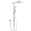 Chrome Square 8" Rain Shower Head 3 Mode Handheld Sliding Rail Arm 2 IN 1 Set Diverter V1233-HS002M4CSC842KSS108