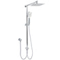 Chrome Square 8" Rain Shower Head 3 Mode Handheld Sliding Rail Arm 2 IN 1 Set Diverter V1233-HS002M4CSC842KSS108