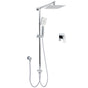 Square 8" Rain Shower Head 3 Mode Handheld Sliding Rail Arm Twin Set Diverter Mixer V1233-HS002M4CSC842KSS108KSQ201CR