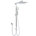 WELS Chrome Square 10" Rain Shower Head 3 Function Handheld Sliding Rail Wall Arm Set V1233-HS002M4CSC842SS1001