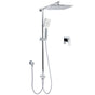 WELS Chrome Square 10" Rain Shower Head 3 Mode Handheld Sliding Rail Wall Arm With Mixer V1233-HS002M4CSC842SS1001KSQ201CR