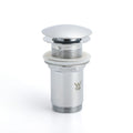 Chrome Round Basin 32mm Pop Up Brass Waste Plug Non Overflow Extension Length Drain Kit V1233-K726D1