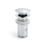 Chrome Round Basin 32mm Pop Up Brass Waste Plug Non Overflow Extension Length Drain Kit V1233-K726D1