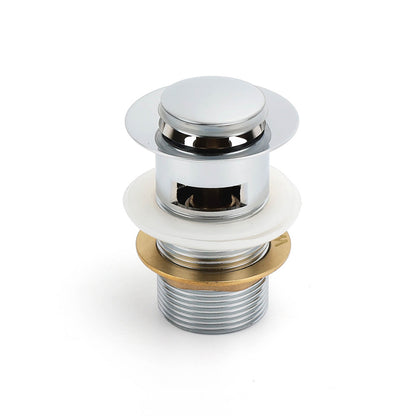 32mm Pop Up Push Brass Waste Plug Overflow Basin Sink Drain Chrome Kit Watermark V1233-K80