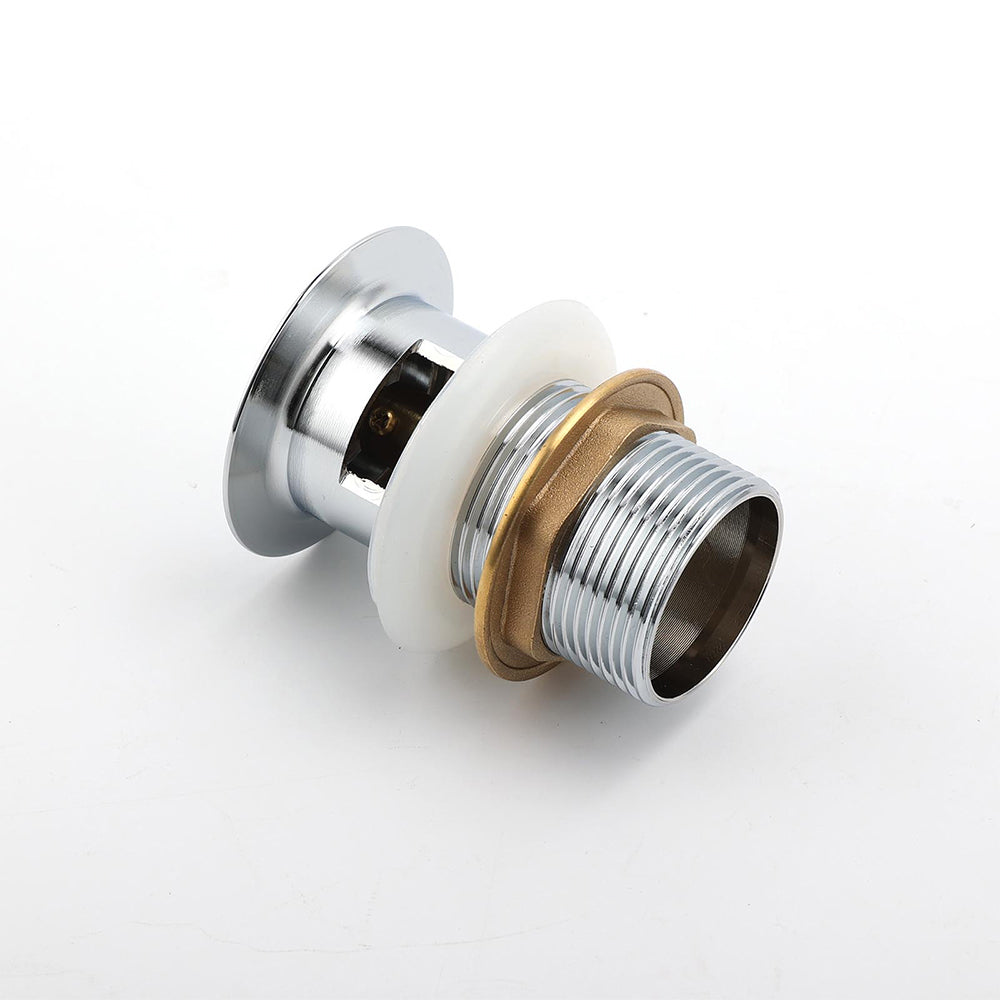 32mm Pop Up Push Brass Waste Plug Overflow Basin Sink Drain Chrome Kit Watermark V1233-K80