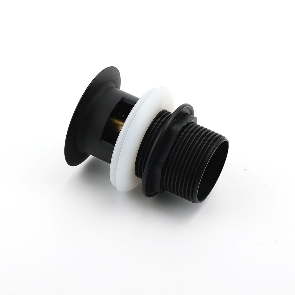 Matt Black Brass 32mm Push Pop Up Waste Plug Overflow Basin Sink Drain Outlet V1233-K80B