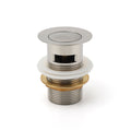 Brushed Nickel 32mm Push Pop Up Waste Plug Overflow Basin Sink Drain Outlet Kit V1233-K80BN