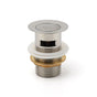 Brushed Nickel 32mm Push Pop Up Waste Plug Overflow Basin Sink Drain Outlet Kit V1233-K80BN