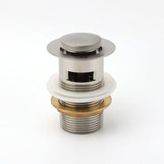 Brushed Nickel 32mm Push Pop Up Waste Plug Overflow Basin Sink Drain Outlet Kit V1233-K80BN