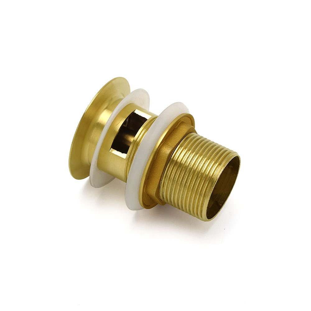 Brushed Gold 32mm Pop Up Push Waste Plug With Overflow Basin Sink Drain Outlet V1233-K80G
