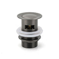 Gun Metal Brass 32mm Push Pop Up Plug Overflow Basin Sink Drain Outlet Waste Kit V1233-K80GM