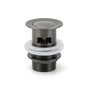 Gun Metal Brass 32mm Push Pop Up Plug Overflow Basin Sink Drain Outlet Waste Kit V1233-K80GM
