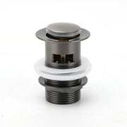Gun Metal Brass 32mm Push Pop Up Plug Overflow Basin Sink Drain Outlet Waste Kit V1233-K80GM
