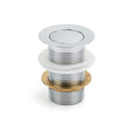 Silver 32mm Pop Up Push Brass Plug Without Overflow Basin Drain Waste Watermark V1233-K81