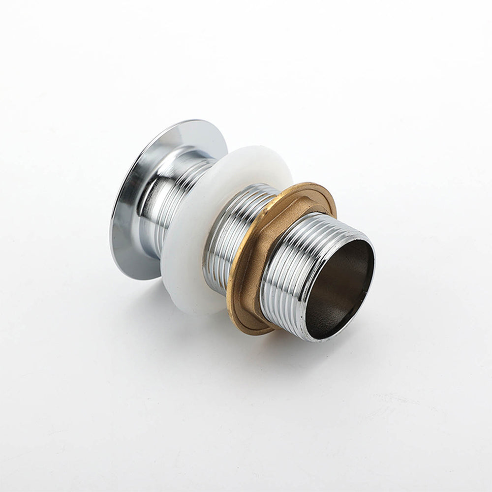 Silver 32mm Pop Up Push Brass Plug Without Overflow Basin Drain Waste Watermark V1233-K81