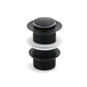 Matt Black Watermark 32mm Pop Up Push Brass Waste Plug No Overflow Basin Drain V1233-K81B