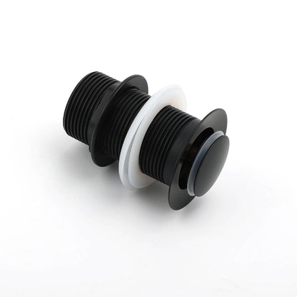 Matt Black Watermark 32mm Pop Up Push Brass Waste Plug No Overflow Basin Drain V1233-K81B