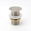 Brushed Nickel 32mm Push Pop Up Waste Plug Non-Overflow Basin Sink Drain Outlet V1233-K81BN