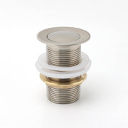 Brushed Nickel 32mm Push Pop Up Waste Plug Non-Overflow Basin Sink Drain Outlet V1233-K81BN