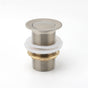 Brushed Nickel 32mm Push Pop Up Waste Plug Non-Overflow Basin Sink Drain Outlet V1233-K81BN