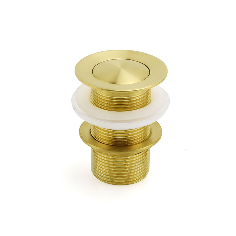Watermark 32mm Pop Up Push Waste Plug No Overflow Basin Sink Drain Brushed Gold V1233-K81G
