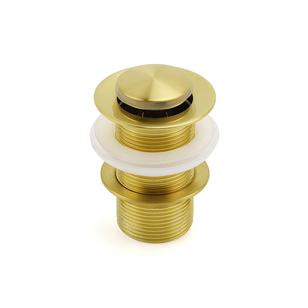 Watermark 32mm Pop Up Push Waste Plug No Overflow Basin Sink Drain Brushed Gold V1233-K81G