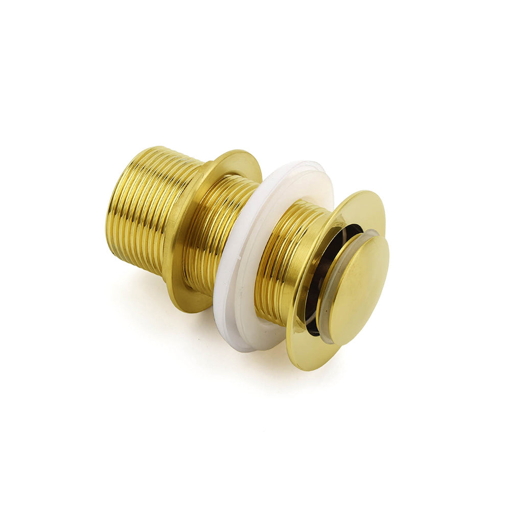 Watermark 32mm Pop Up Push Waste Plug No Overflow Basin Sink Drain Brushed Gold V1233-K81G