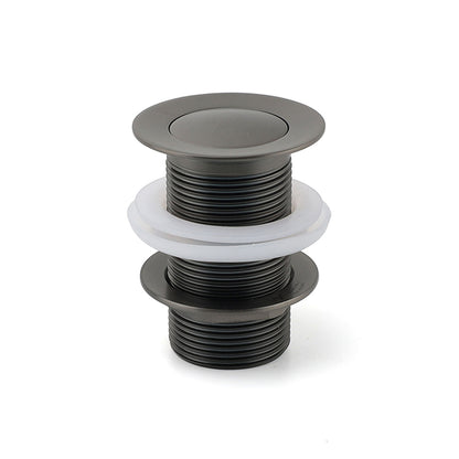 Gun Metal Brass 32mm Push Pop Up Plug Non-Overflow Basin Sink Drain Outlet Waste V1233-K81GM