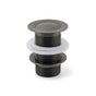 Gun Metal Brass 32mm Push Pop Up Plug Non-Overflow Basin Sink Drain Outlet Waste V1233-K81GM