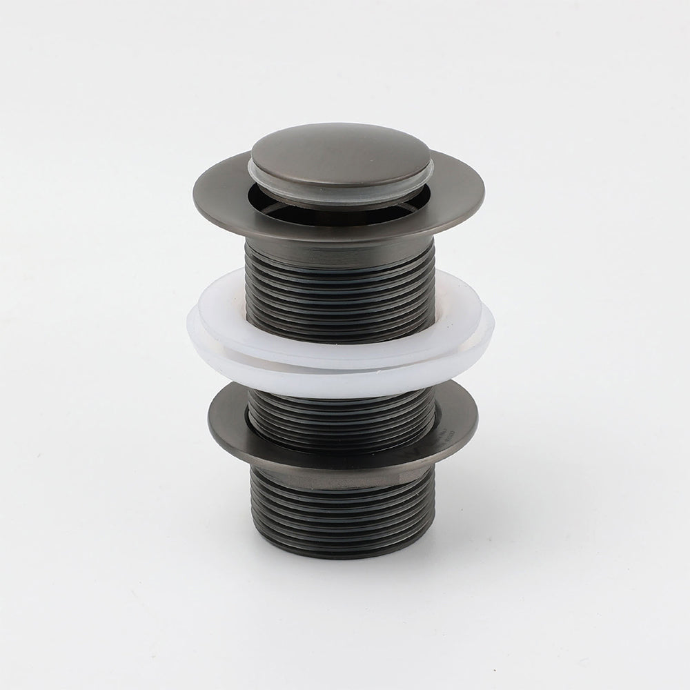Gun Metal Brass 32mm Push Pop Up Plug Non-Overflow Basin Sink Drain Outlet Waste V1233-K81GM