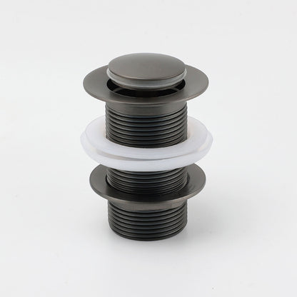 Gun Metal Brass 32mm Push Pop Up Plug Non-Overflow Basin Sink Drain Outlet Waste V1233-K81GM