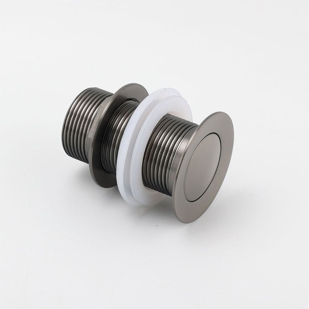 Gun Metal Brass 32mm Push Pop Up Plug Non-Overflow Basin Sink Drain Outlet Waste V1233-K81GM