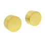 Brushed Gold 1/4 Turn Round Knob Hot Cold Tap Wall Set For Shower Vanity Spout V1233-KC0292BG