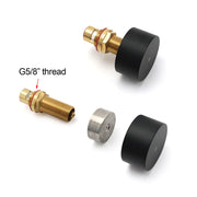 Matt Black Round 1/4 Turn Twin Shower Taps Hot Cold Wall Set Bath Vanity Mixer V1233-KC0292BL