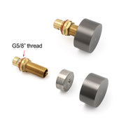 Gun Metal Grey 1/4 Turn Round Hot Cold Tap Wall Set Shower Vanity Spout Switch V1233-KC0292GM
