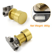 Brushed Gold Round Knob Turn Shower Hot Cold Mixer Tap Valve Ceramic Cartridge V1233-KC1292BG