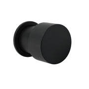 Matt Black Round Knob Concealed Shower Mixer Valve Hot Cold Water Switch Tap Kit V1233-KC1292BL
