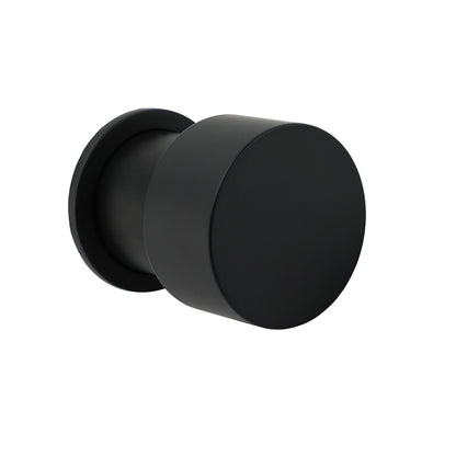 Matt Black Round Knob Concealed Shower Mixer Valve Hot Cold Water Switch Tap Kit V1233-KC1292BL