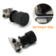 Matt Black Round Knob Concealed Shower Mixer Valve Hot Cold Water Switch Tap Kit V1233-KC1292BL