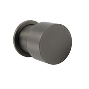 Gun Metal Round 1/4 Knob Handle Wall Mounted Shower Hot Cold Water Mixer Tap Kit V1233-KC1292GM