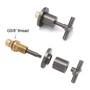 Gun Metal Shower 1/4 Turn Twin Taps Pair Bath Spout Hot Cold Water Mixer Valve V1233-KCR201GM