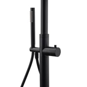 WELS Matte Black 316SUS Dual Shower Set Outdoor Bath System Rainfall 10" Head V1233-KH222B
