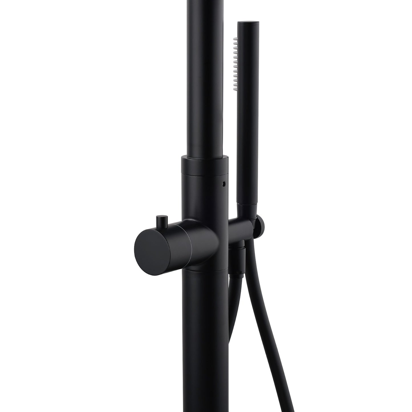 WELS Matte Black 316SUS Dual Shower Set Outdoor Bath System Rainfall 10" Head V1233-KH222B