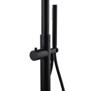 WELS Matte Black 316SUS Dual Shower Set Outdoor Bath System Rainfall 10" Head V1233-KH222B